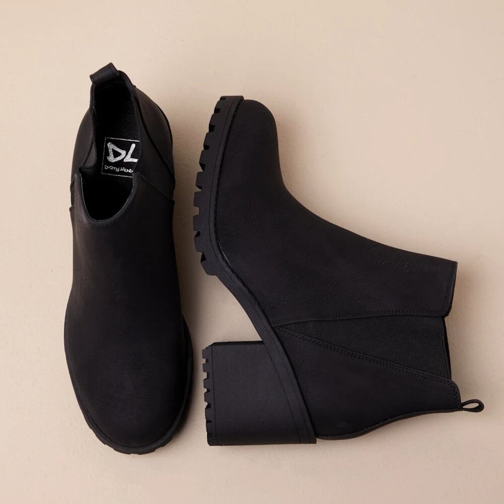 Black High Heel Chelsea Ankle Booties